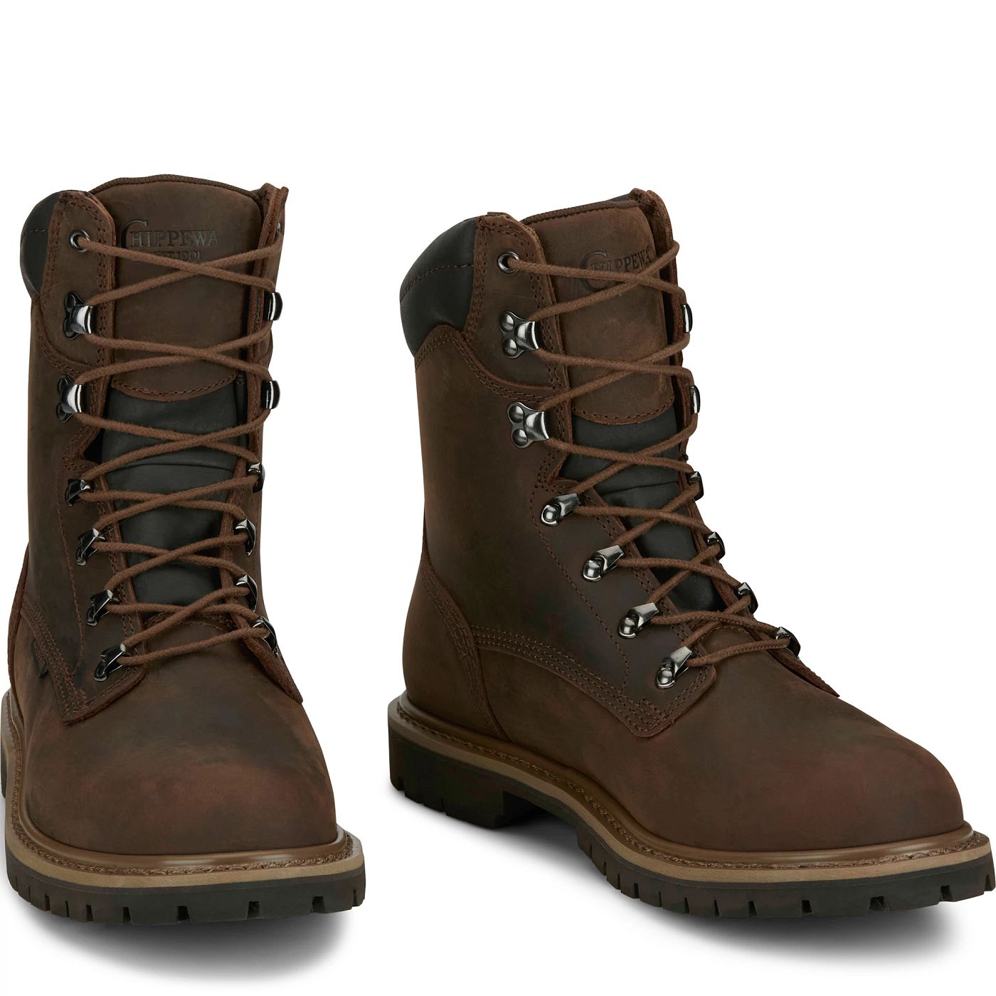 Chippewa Women's Birkhead 8" Waterproof Insulated - Tough Bark (55068) - Front View