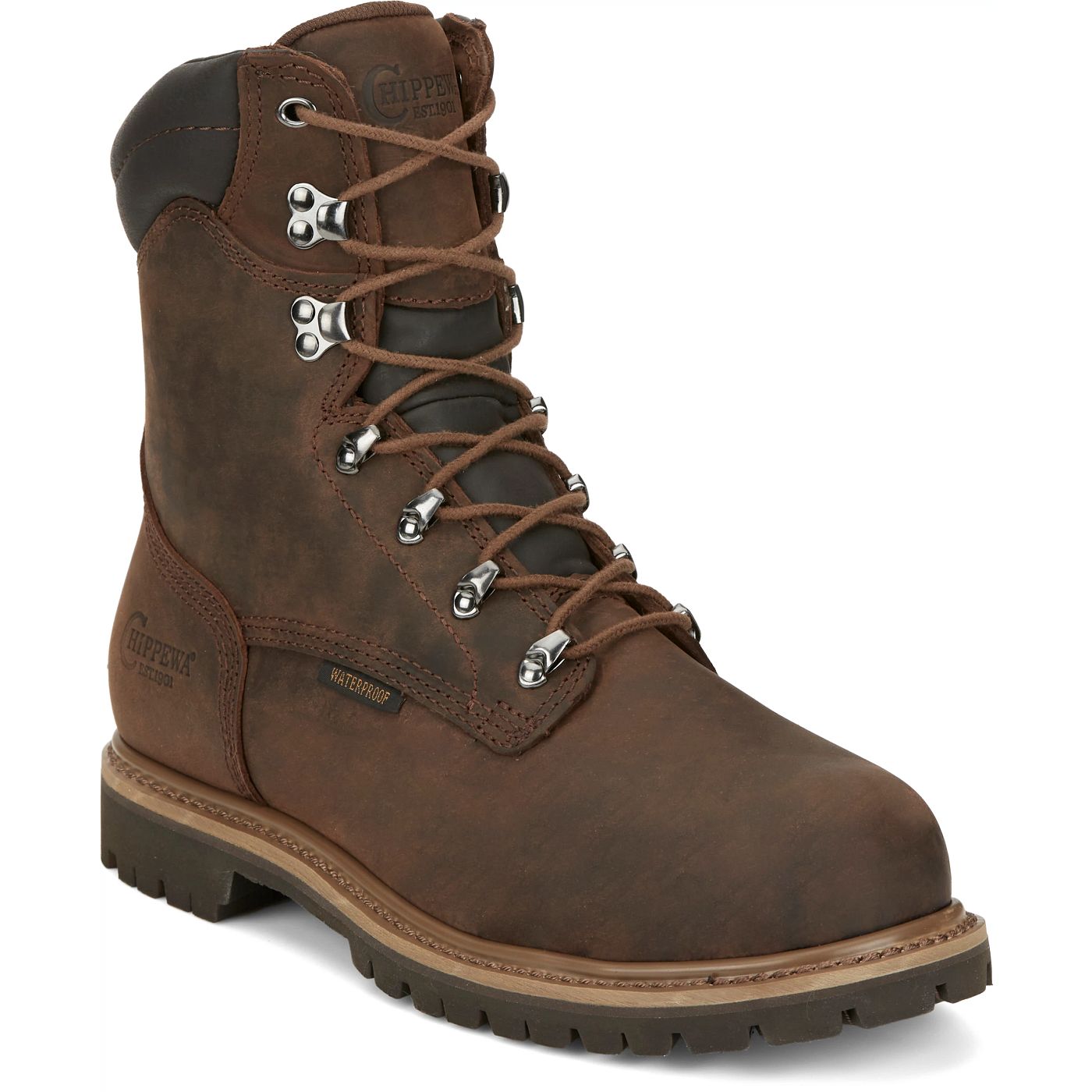 Chippewa Men's Birkhead 8" Waterproof Steel Toe Insulated - Tough Bark (55069) - View 2