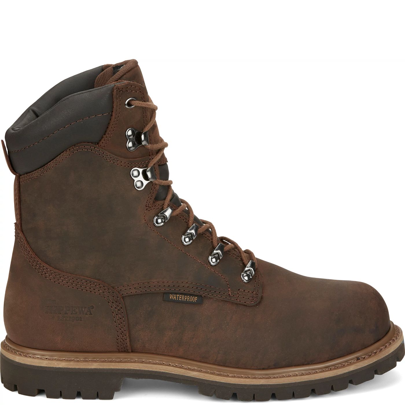Chippewa Men's Birkhead 8" Waterproof Steel Toe Insulated - Tough Bark (55069) - View 3