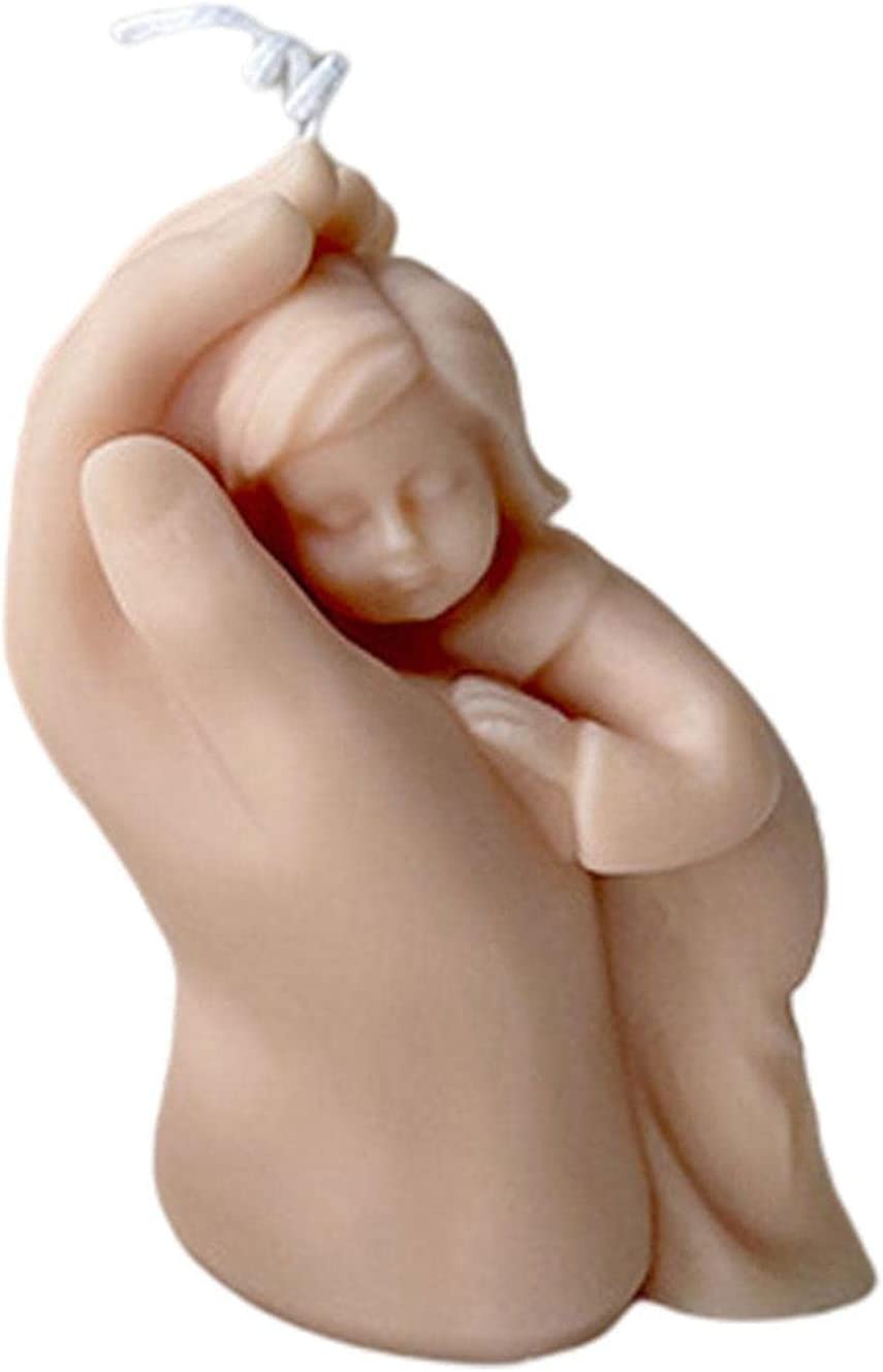 Uwariloy 3D Silicone Candle Mold, Creative Mother Touch Girl Shaped Resin Molds, Sculpture Casting Mold Handmade Mould for DIY Crafts Candle Soap Chocolate Mother Gift Making image 2
