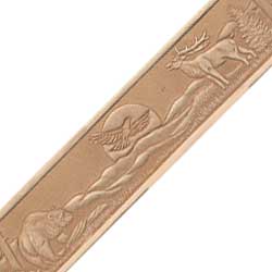 Tandy Leather Embossed Wildlife Eagle Belt Blank 1-1/2" (38 mm) x 42" #4598-00 image 0