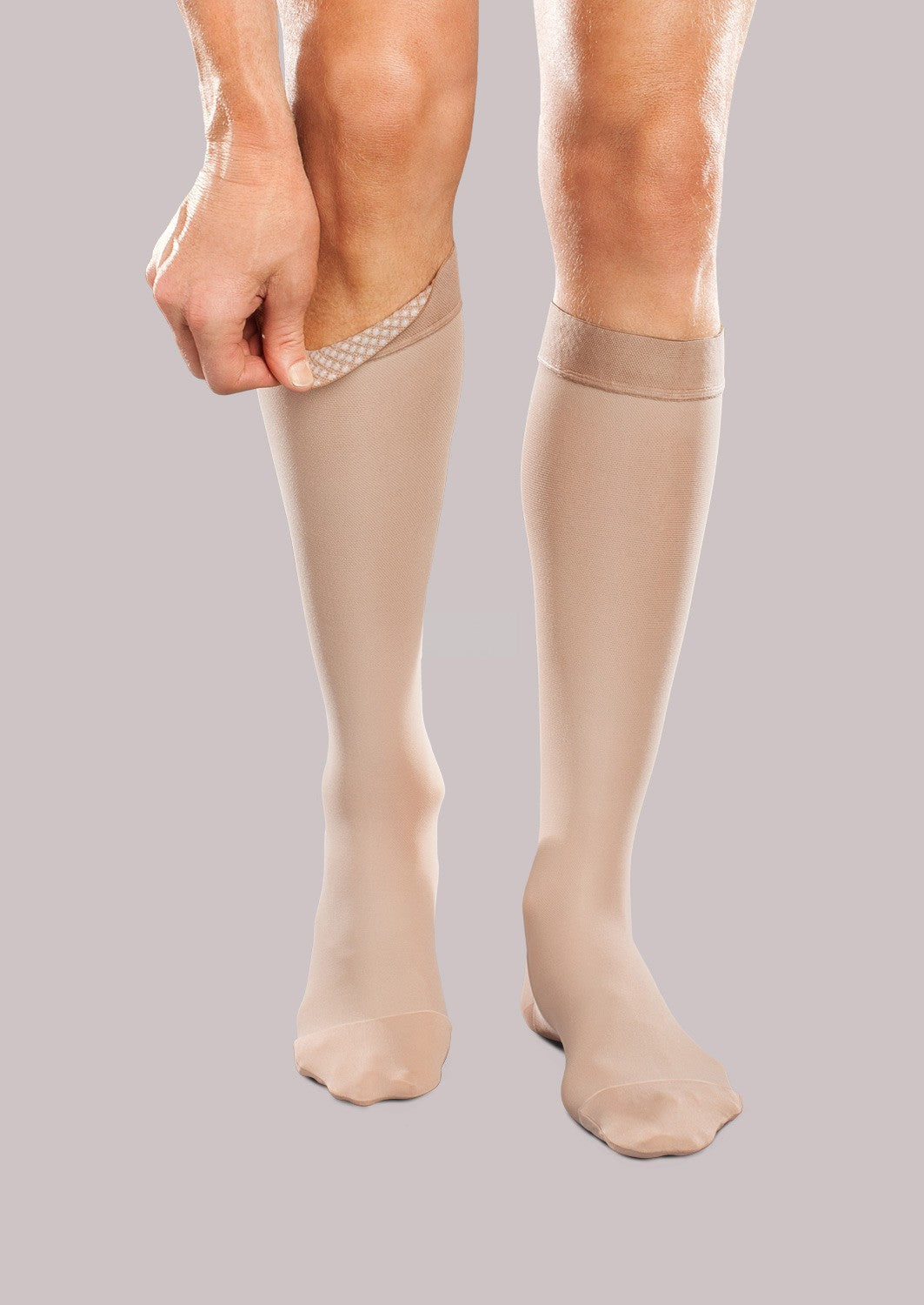 Unisex Moderate Support Knee High with Silicone Dot Band image 0