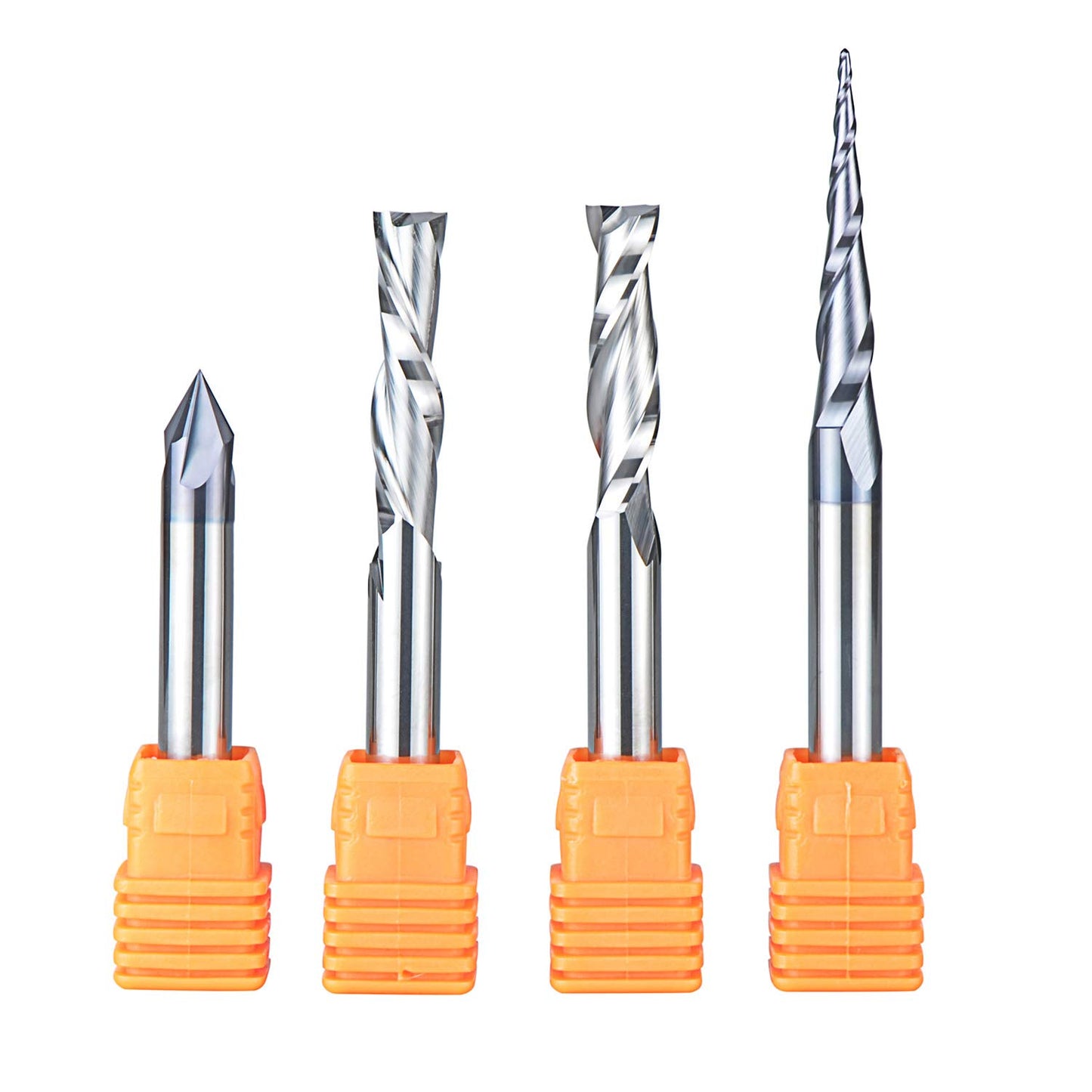 SpeTool CNC Router Bits Carving Set for Wood Profile V Groove Engraving Solid Carbide 1/4 Inch Shank image 0