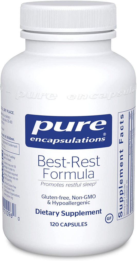Pure Encapsulations Best-Rest Formula | Supplement to Support The Onset of Sleep and Sleep Quality* | 120 Capsules image 0