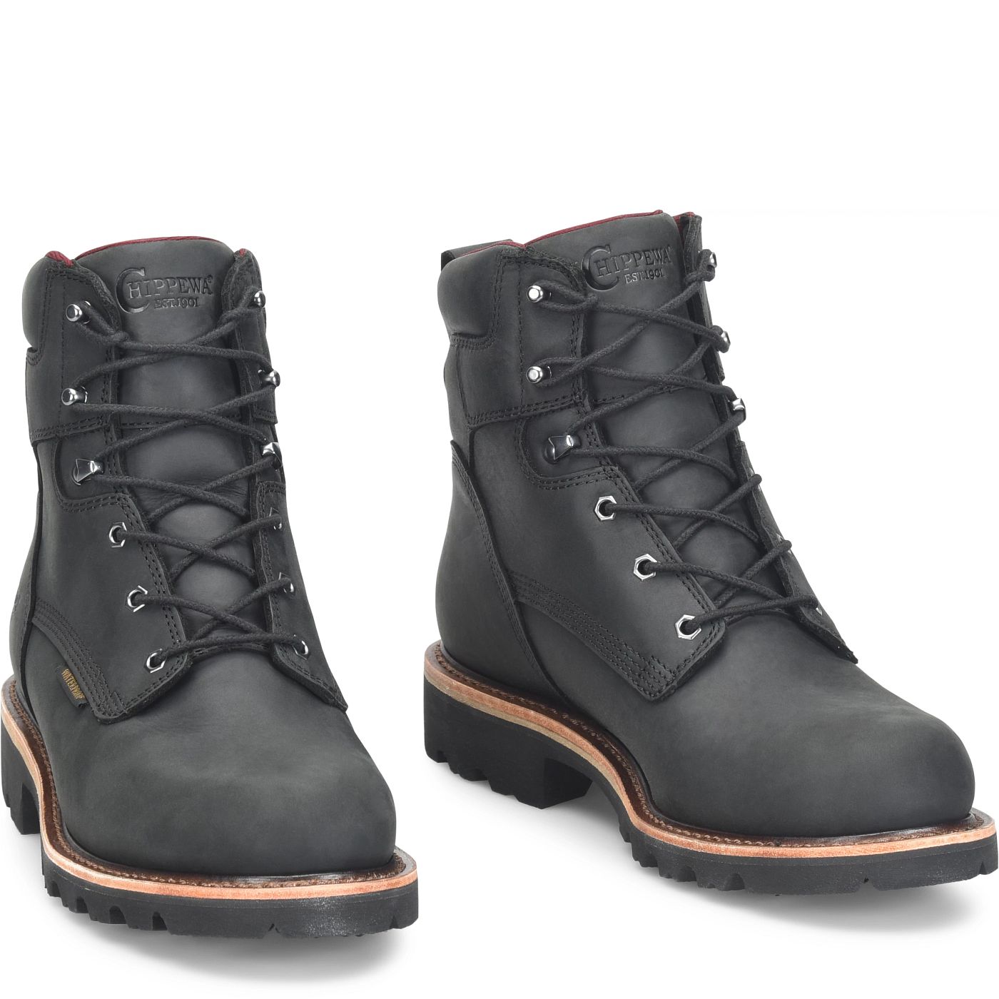 Chippewa Men's Super DNA 6" Waterproof Steel Toe Lace-Up - Charcoal (59201) - Front View