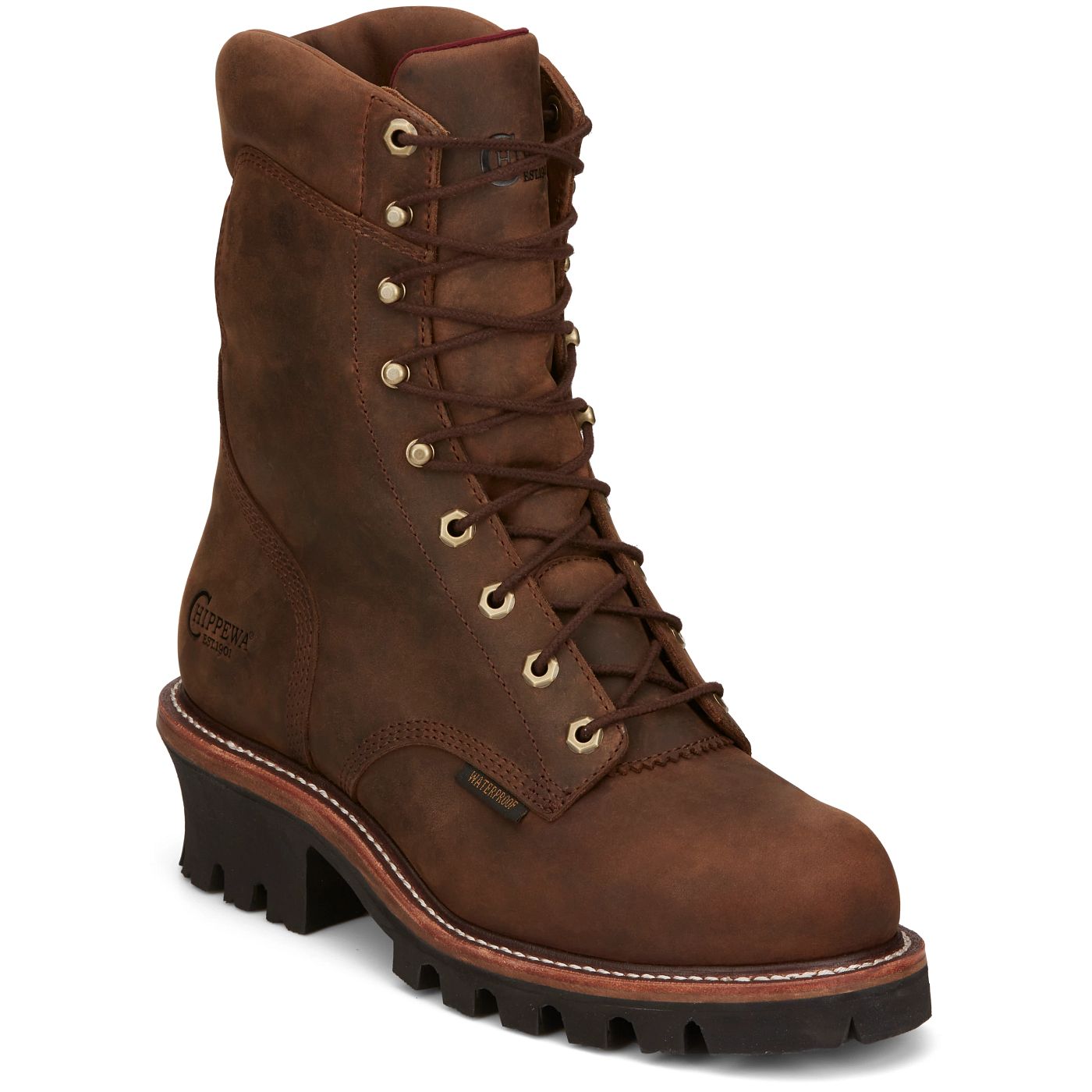 Chippewa Men's Super DNA 9" Waterproof Steel Toe Logger - Tan (59407) - View 2
