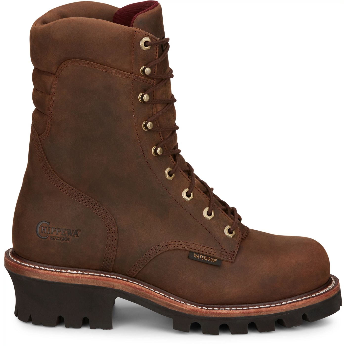 Chippewa Men's Super DNA 9" Waterproof Steel Toe Logger - Tan (59407) - View 3