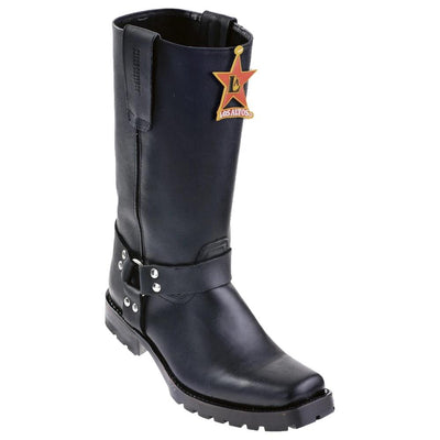 LOS ALTOS BOOTS MENS #55T5405 BIKER BOOT | GENUINE GREASY LEATHER BOOTS | COLOR BLACK image 0