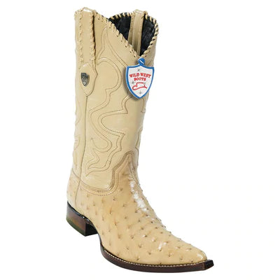 WILD WEST BOOTS #2950311 MEN'S | COLOR ORYX | MEN'S WILD WEST FULL QUILL OSTRICH 3X TOE BOOTS HANDCRAFTED image 0