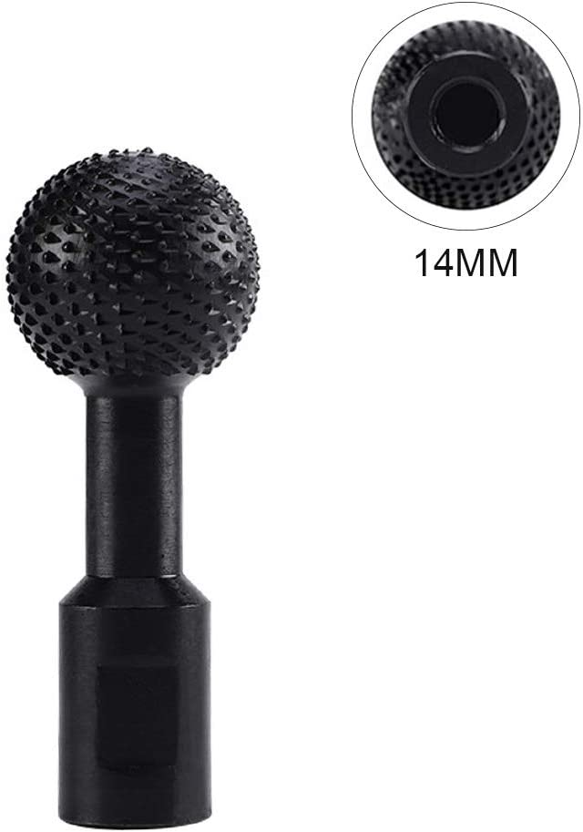 Rotary Grinding Head, 10mm/14mm Carbide Rotary Burr Wood Carving Polishing Engraving Drilling Bits, Angle Grinder Sphere Rotary Engraving Grinding Head (14MM) image 1