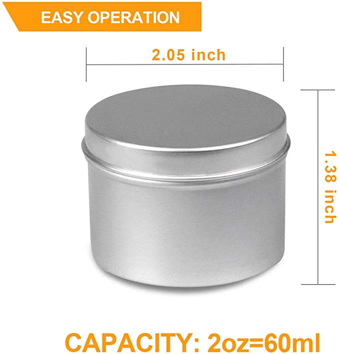DINGPAI 27pcs Candle Tins, 2oz Metal Tins, Round Empyt Candle Containers for Candle Making, Party Favors, Spices &amp; Gifts… image 1