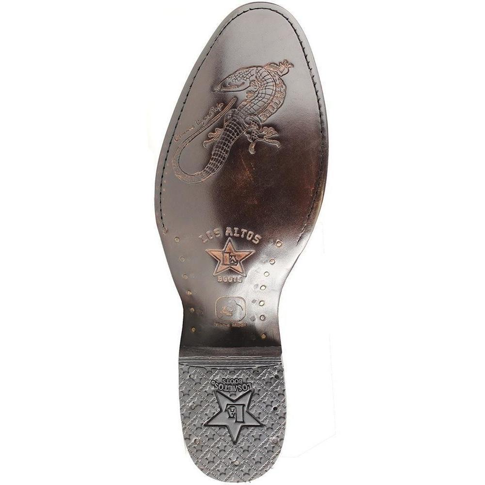 Los Altos Boots Mens #650703 Round Toe | Genuine Teju Lizard Boots Handcrafted | Color Cognac image 2