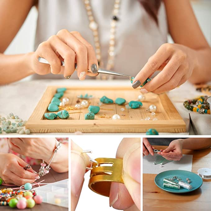 Jewelry Making Supplies Kit with Jewelry Tools, ForTomorrow Jewelry Wires Findings Set for Jewelry Repair, Beading, Bracelets, Earrings, DIY Handmade image 2