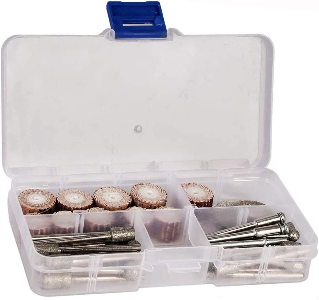 Stone Carving Set Polishing Rotary Tools Diamond Burr Accessories for Carving/Engraving Stone, Rocks, Jewelry, Glass, Ceramics For Rotary Tools image 4