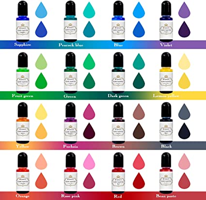 YRYM HT Candle Dye - 16 Popular Colors Candle Making Liquid Dye for Candle Making - Candle Color Dye for Candle Making, Safe and Natural （16 Bottle） image 1