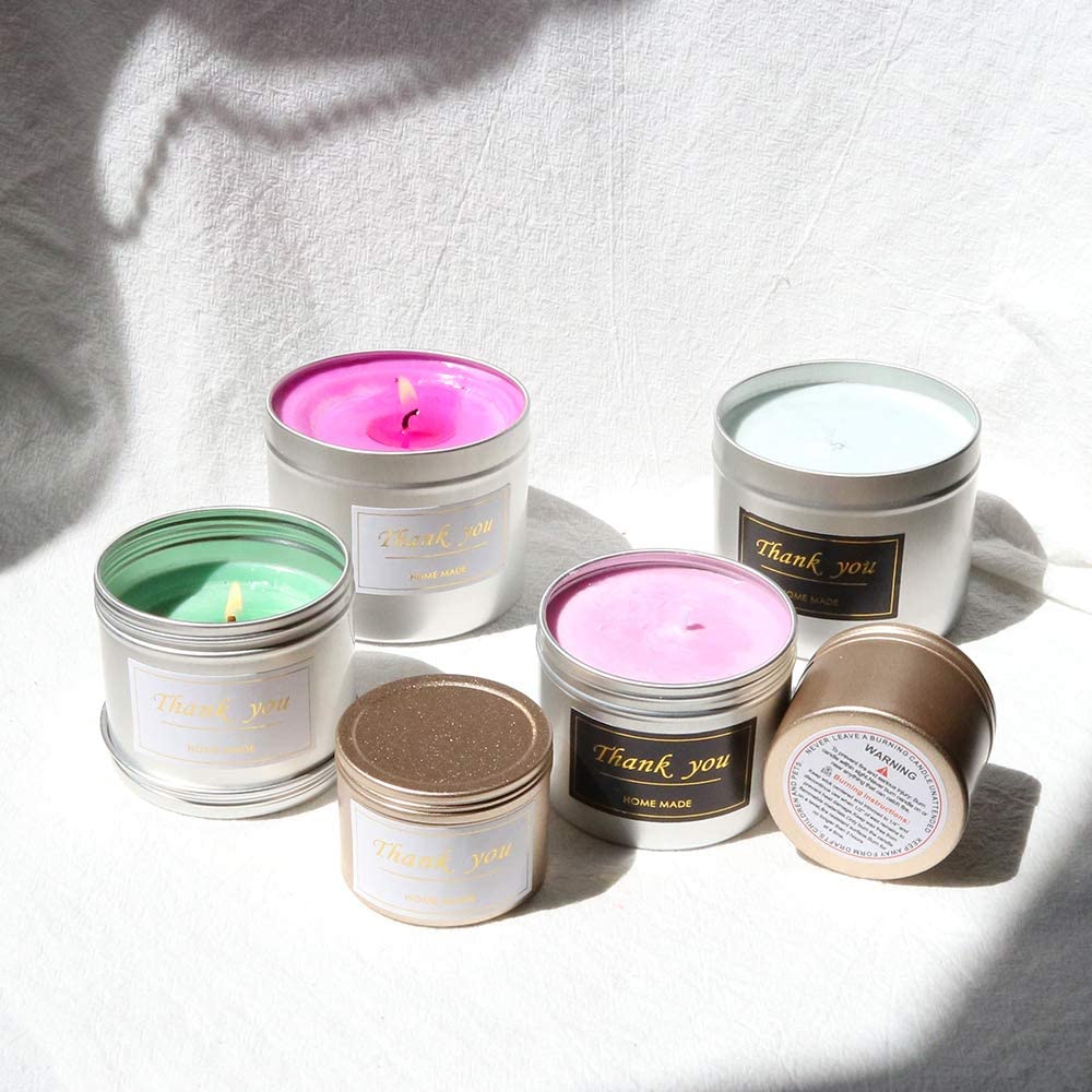 Candle Making Kit Supplies, Soy Wax Making Kit Including Pot, Wicks, Sticker, Tins, Soybean Wax, Spoon &amp; More image 5