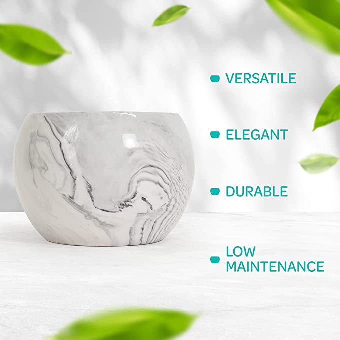 Hearts &amp; Crafts Gray Marble Ceramic Bowls for Candle Making - Multi-Use Ceramic Pots for Arts &amp; Crafts, Storage, Candies, Planter Pots, Gifts &amp; More (13 oz, Set of 6) image 2