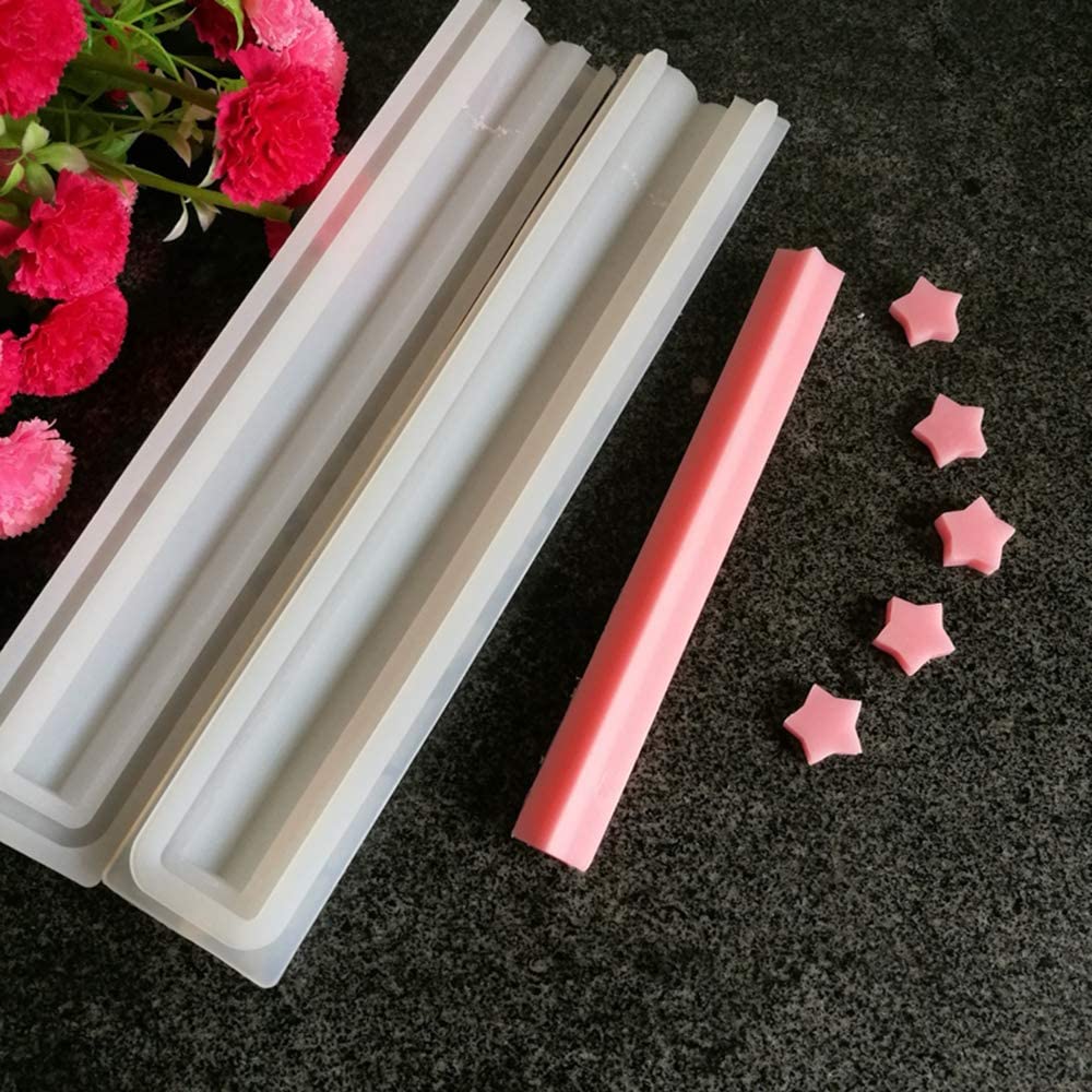 EchoDone Star Tube Column Silicone Soap Candle Mold Embed Soap Making Supplies Silicone Mold for Soap image 4