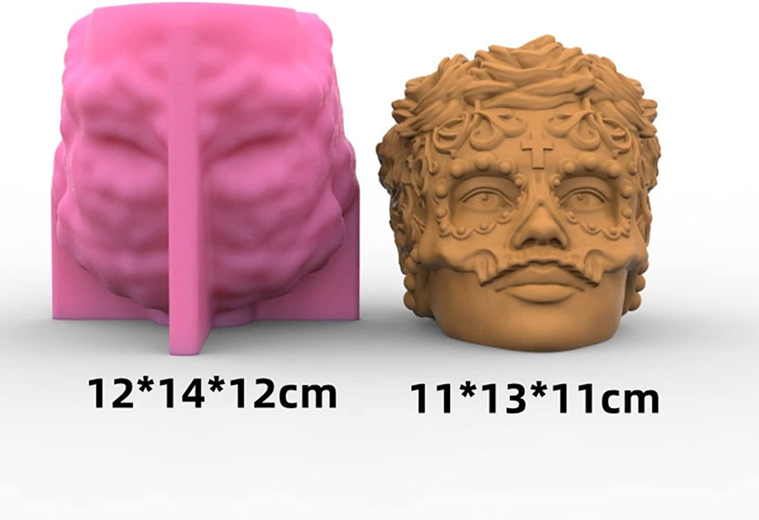 Silicone Candle Mold 3D Head Epoxy Resin Mould DIY Character Plaster Portrait Sculpture Molds Casting Home Decor image 3