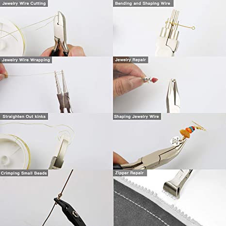 Faluckyy Jewelry Pliers, 8pcs Jewelry Making Pliers Tools Micro Jewelry Pliers Set Jewelry Making Kit for Jewelry Making Supplies image 3