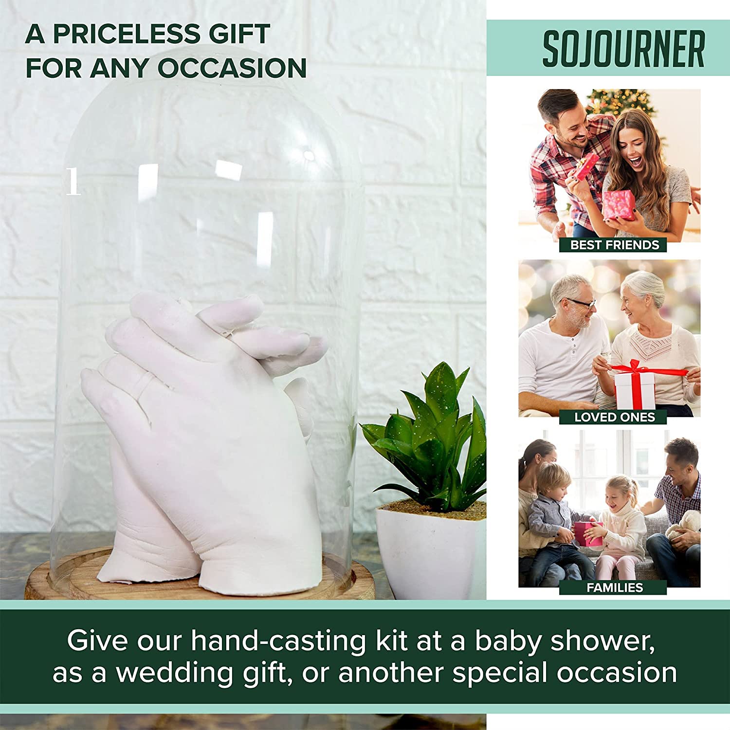 Hand Casting Kit - Perfect Keepsake Gift for Couples, Family &amp; Kids - Hand Mold Kit for Any Wedding, Anniversary or Holiday - DIY Craft Plaster Kit for Girlfriend, His, Hers, Wife &amp; More image 5