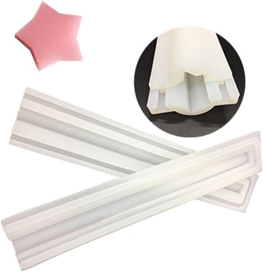 EchoDone Star Tube Column Silicone Soap Candle Mold Embed Soap Making Supplies Silicone Mold for Soap image 0