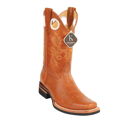 MEN'S KING EXOTIC BOOTS GENUINE LEATHER SQUARE TOE HANDCRAFTED HONEY (48154651) image 0