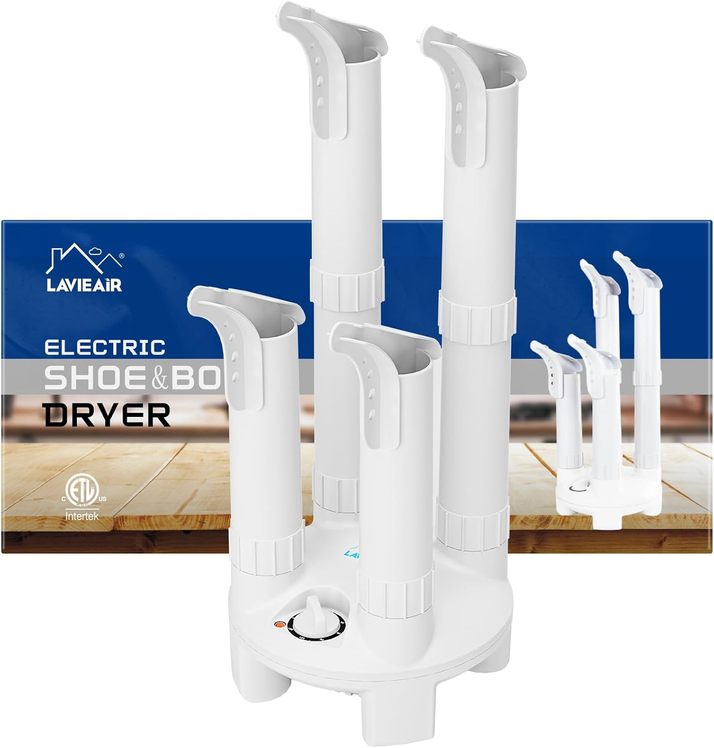 LAVIEAIR Electric Boot & Shoe Dryer — Timer Fan Dryer for Boots, Shoes & Gloves