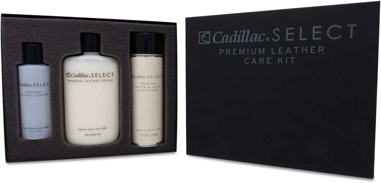 Cadillac Select Premium Leather Care Kit — Cleaner, Lotion & Protector