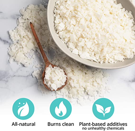 Hearts &amp; Crafts Natural Soy Candle Wax and Candle Making Supplies - 10 lbs Soy Wax for Candle Making - 100 6-Inch Pre-Waxed Candle Wicks - 2 Metal Centering Devices - 10 Pounds Soy Wax Flakes image 5