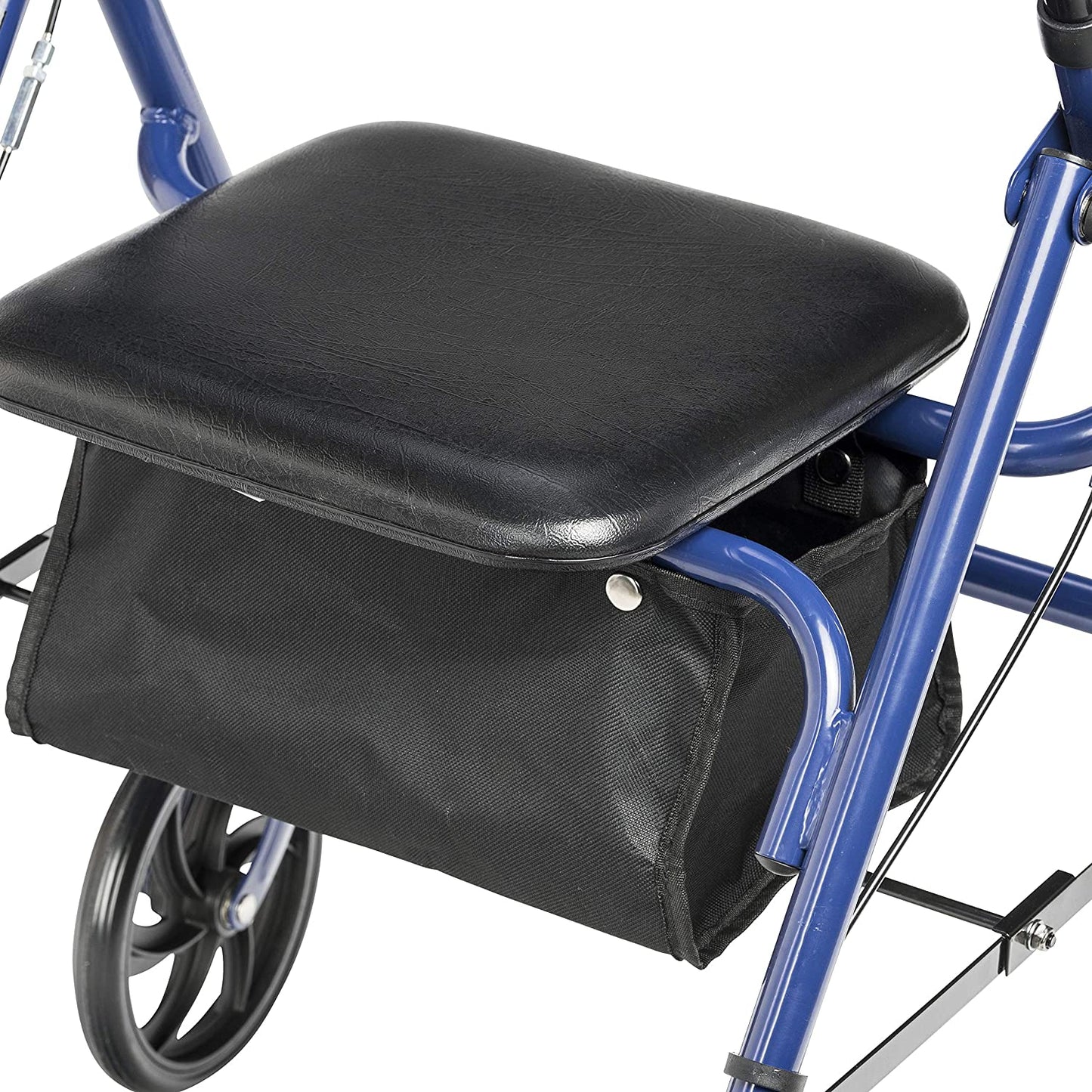 Drive Medical 10257BL-1 4-Wheel Rollator Walker With Seat &amp; Removable Back Support, Blue image 6