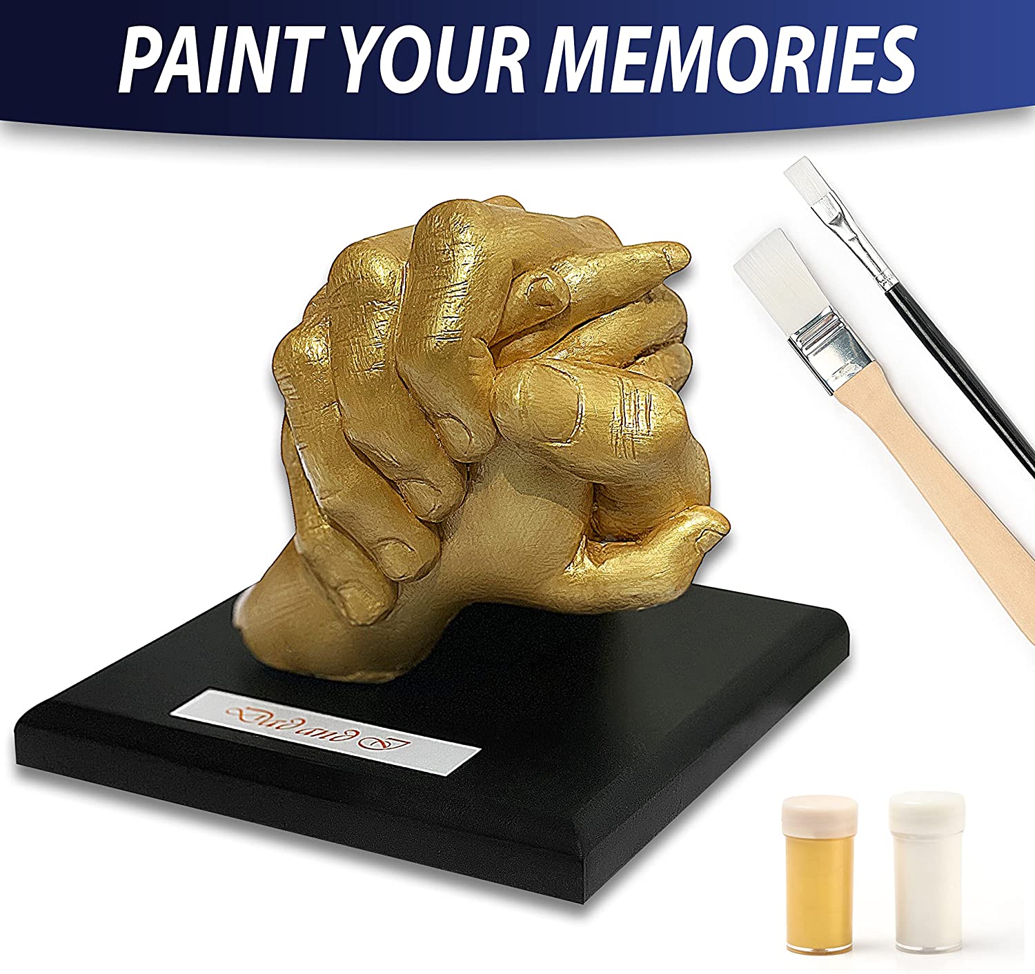 FORDADSS Premium Hand Casting Kit - 17 Piece Set, Couples, Family, Gift for Dad, Fathers Day, Birthday, Kids. Plaster DIY Hand Mold Casting Kit to Immortalize Your Bond in a Timeless Sculpture image 3