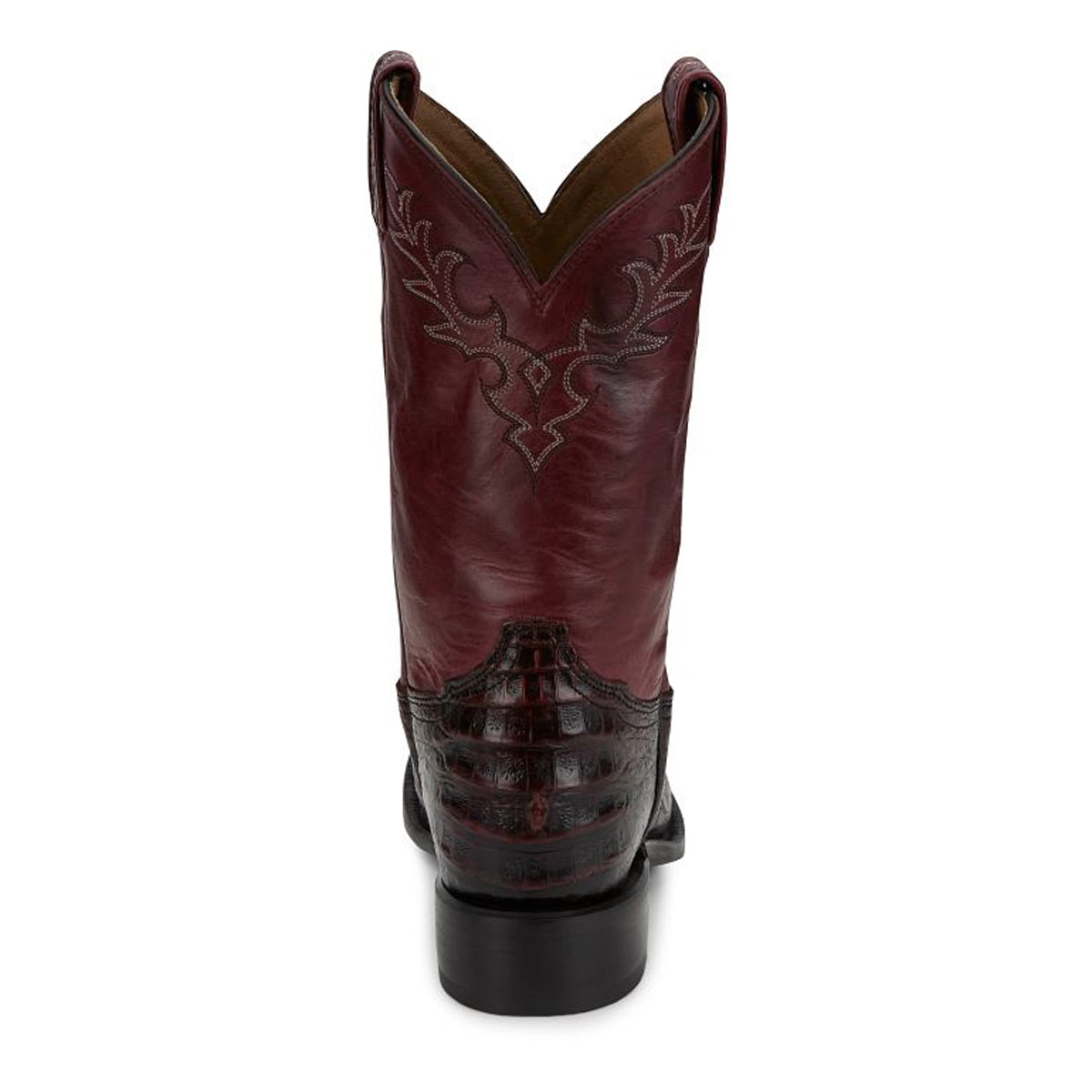 Tony Lamas Boots Men's Footwear Western Delmonte 11" Caiman Color Black Cherry image 4