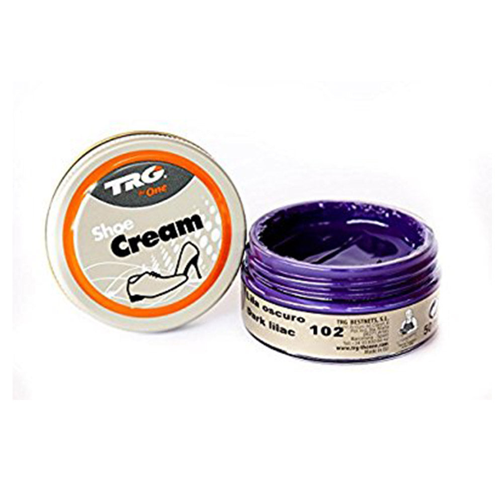 TRG Shoe Cream 1.7 Ounce Shoe Cream Amazing Vibrant Colors! | Shoe Care Self Shine Leather Boots, and Leather Shoes - #02 Dark Lillac image