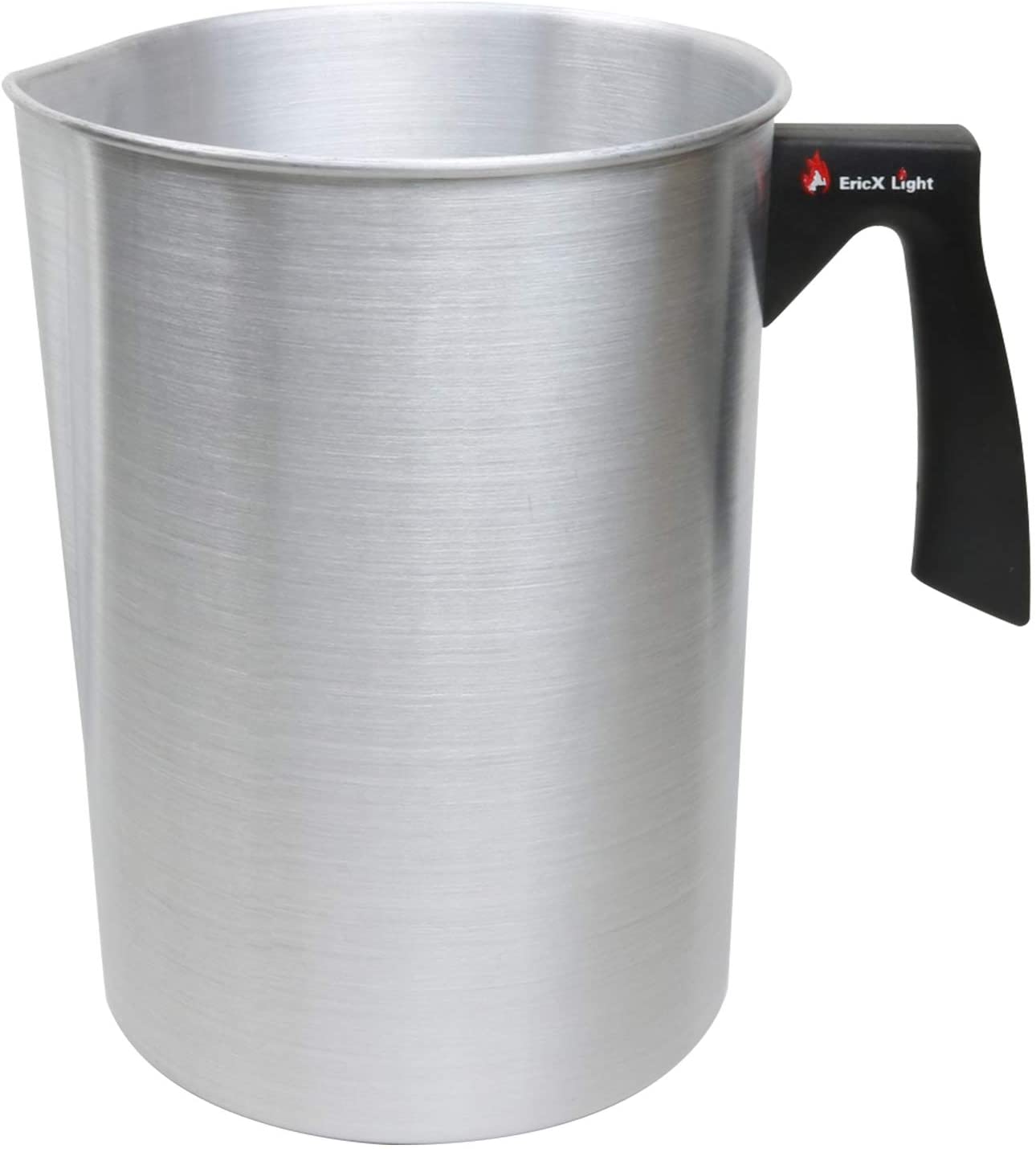 EricX Light Candle Making Pouring Pot, 4 pounds, Dripless Pouring Spout &amp; Heat-Resisting Handle Designed Wax Melting Pot, Aluminum Construction Candle Making Pitcher image 0