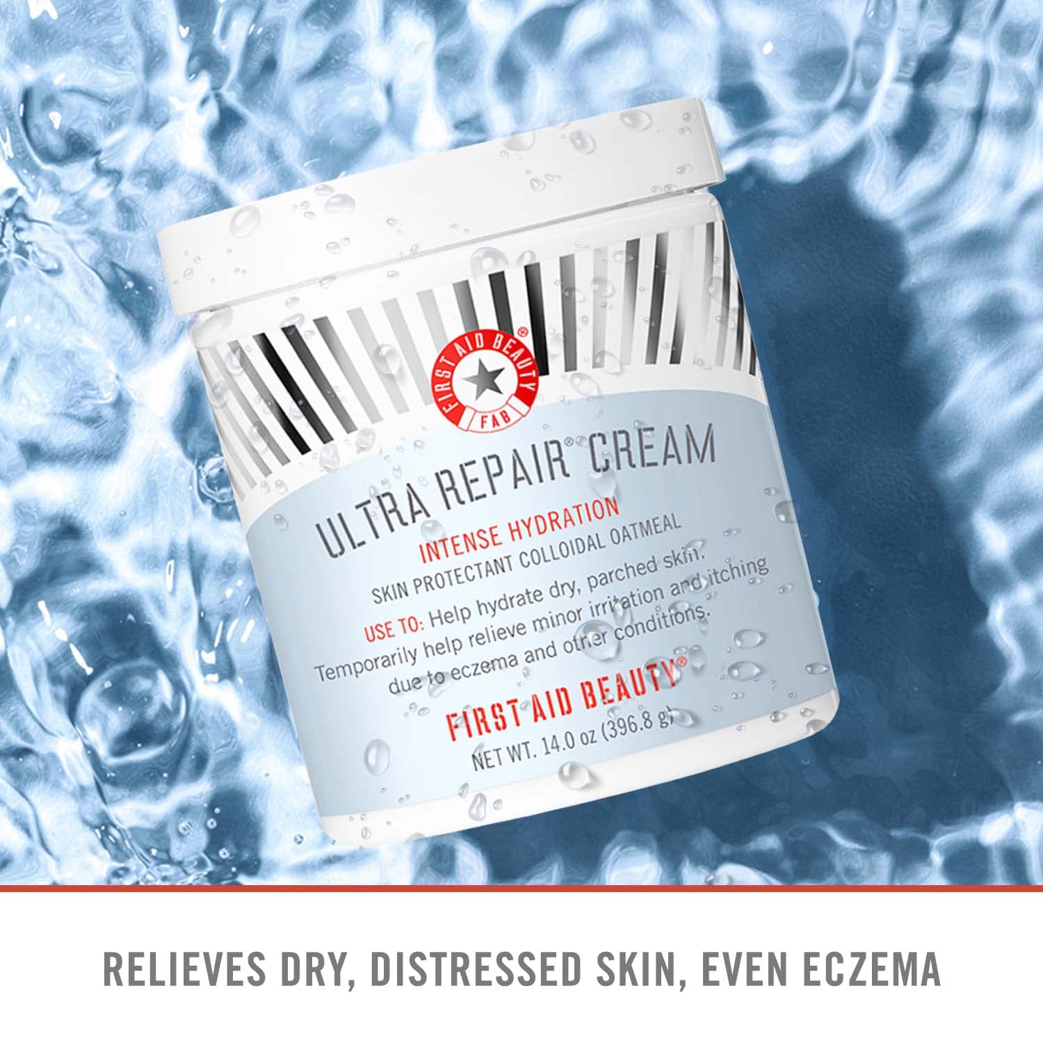 First Aid Beauty Ultra Repair Cream Intense Hydration Moisturizer for Face and Body, 14 oz image 1