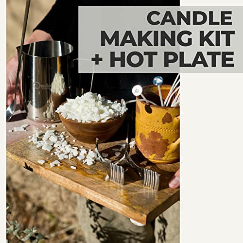 Candle Making Kit with Electronic Hot Plate, DIY Candle Maker Supplies: Bulk Organic Soy Candle Wax for Candle Making, Wax Melter, Pouring Pot, Starter Candle Kit for Adults, Beginners, and Kids (5lb) image 2