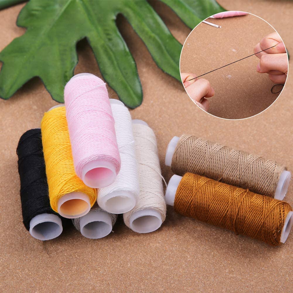 BUTUZE 32 PCS Upholstery Repair Kit, Leather Sewing Repair Kit with Storage Box, Sewing Thread, Large-Eye Stitching Needles, Sewing Awl, Leather Craft Tool Kit for Leather Repair, Stitching, Sewing image 6