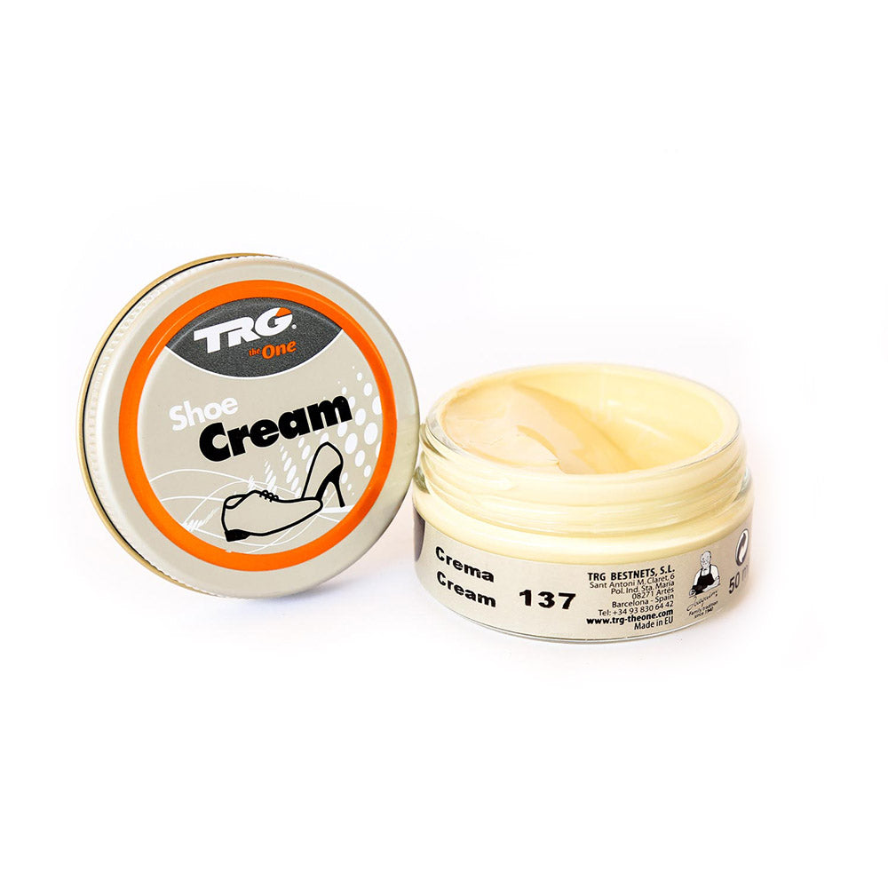 TRG Shoe Cream 1.7 Ounce Shoe Cream Amazing Vibrant Colors! | Shoe Care Self Shine Leather Boots, and Leather Shoes - #137 Cream image