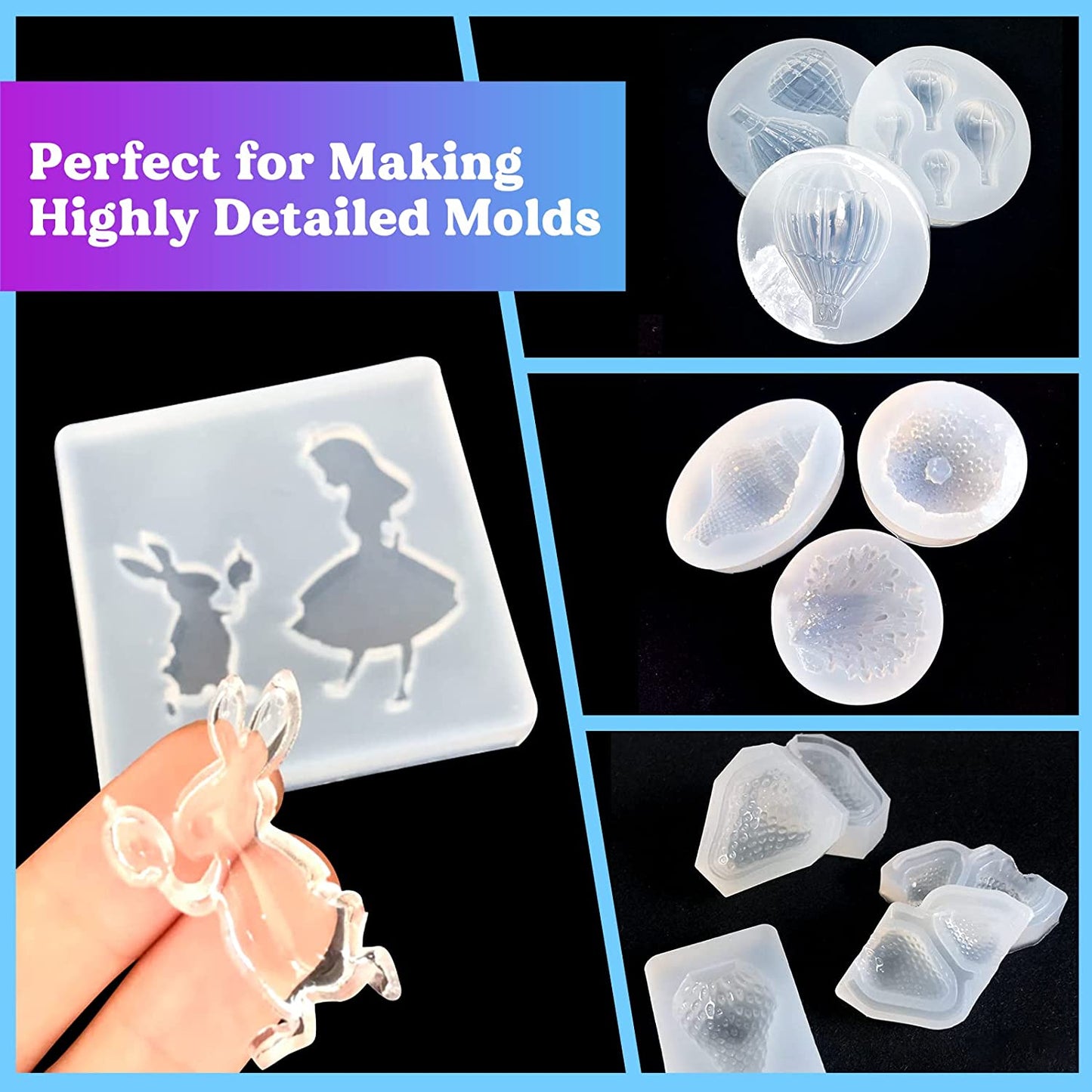 LET'S RESIN Silicone Mold Making Kit 63.48oz/3.968lbs,Non-Toxic Mold Making Silicone Rubber, Platinum Silicone Mold Maker,Clear Liquid Molding Silicone Kit for Resin Molds, Silicone Molds Making image 4