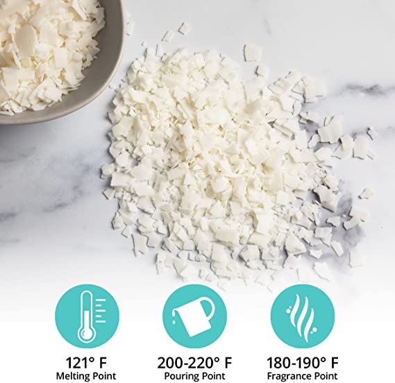 Hearts &amp; Crafts Natural Soy Candle Wax and Candle Making Supplies - 10 lbs Soy Wax for Candle Making - 100 6-Inch Pre-Waxed Candle Wicks - 2 Metal Centering Devices - 10 Pounds Soy Wax Flakes image 2
