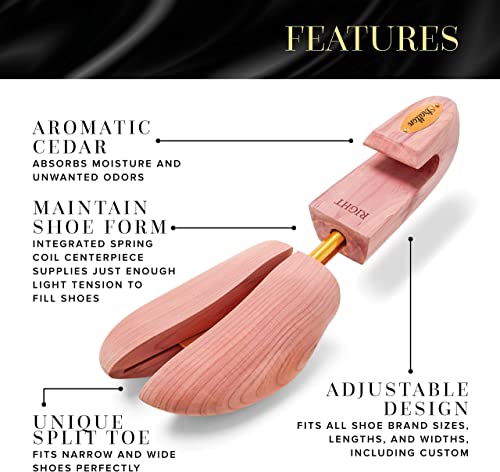STRATTON MEN’S ADJUSTABLE SPLIT TOE CEDAR SHOE TREE | GROWN IN USA | GREAT GIFT FOR MEN image 2