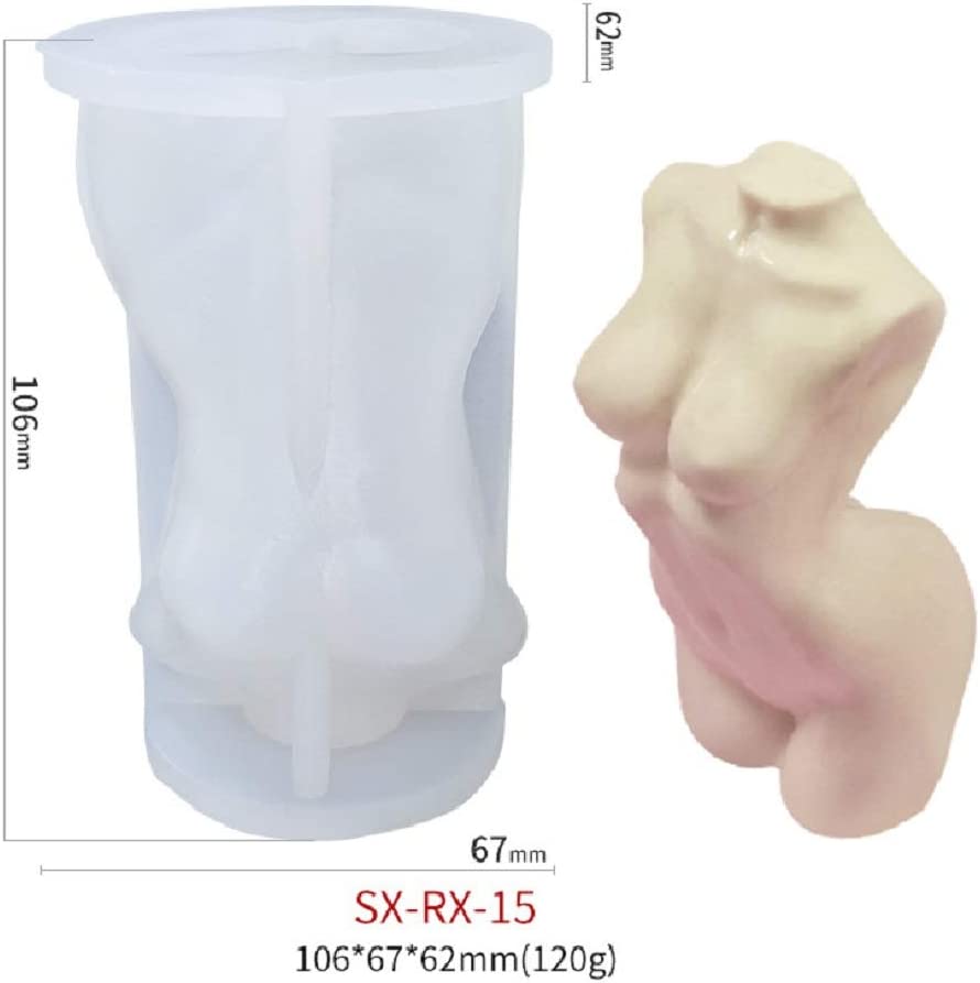 4 Pack Portrait Silicone Candle Mold DIY Silicone Mold for Resin Soap Cake Chocolate Wax Mold Venus Candle Mold image 2