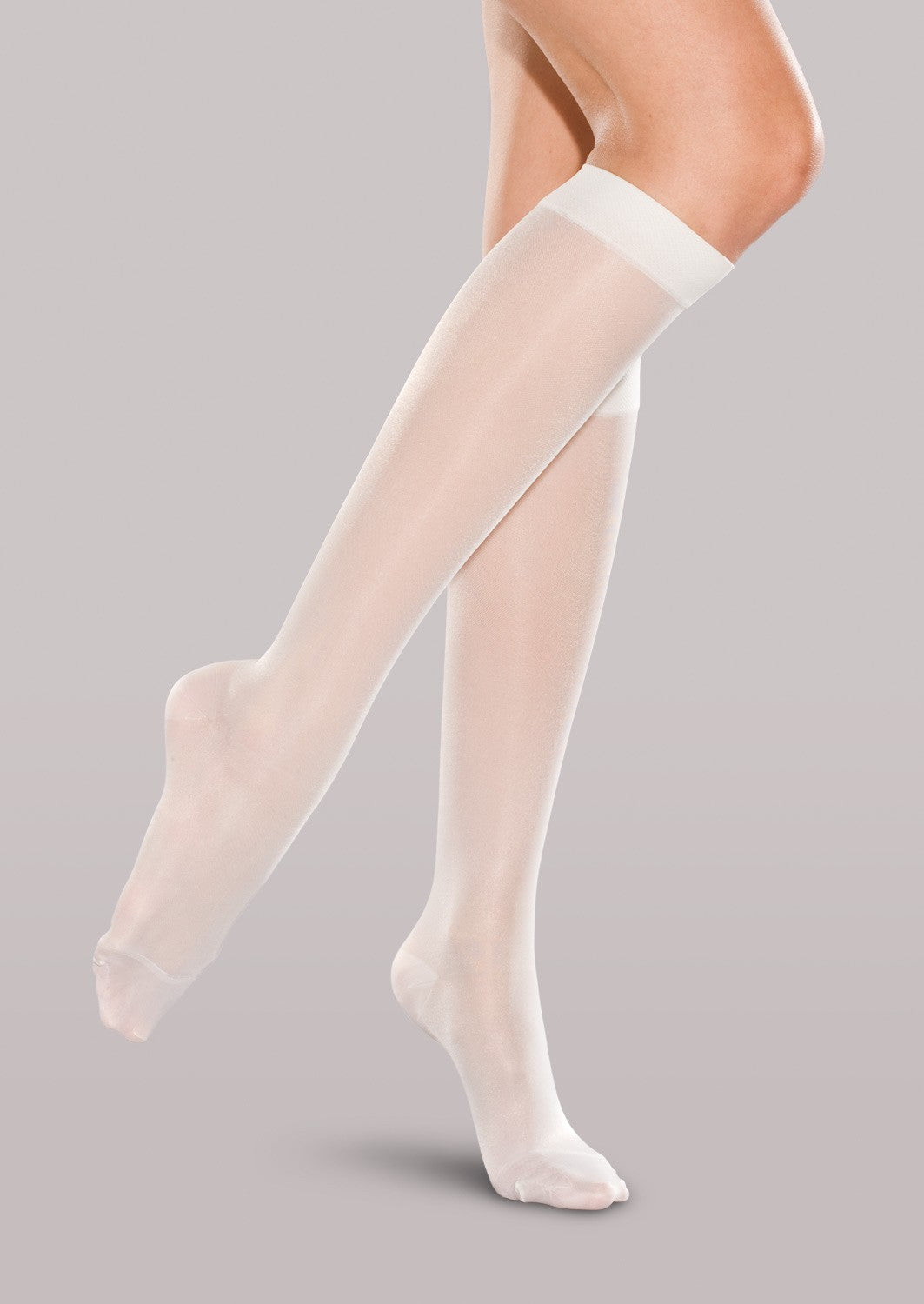 Discontinued Colors! Women's Mild Support Sheer Knee High Stockings image 1