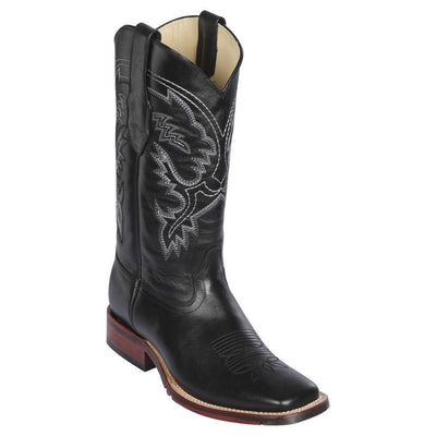 LOS ALTOS BOOTS MENS #8263805 WIDE SQUARE TOE | GENUINE PULL UP LEATHER BOOTS | COLOR BLACK image 0
