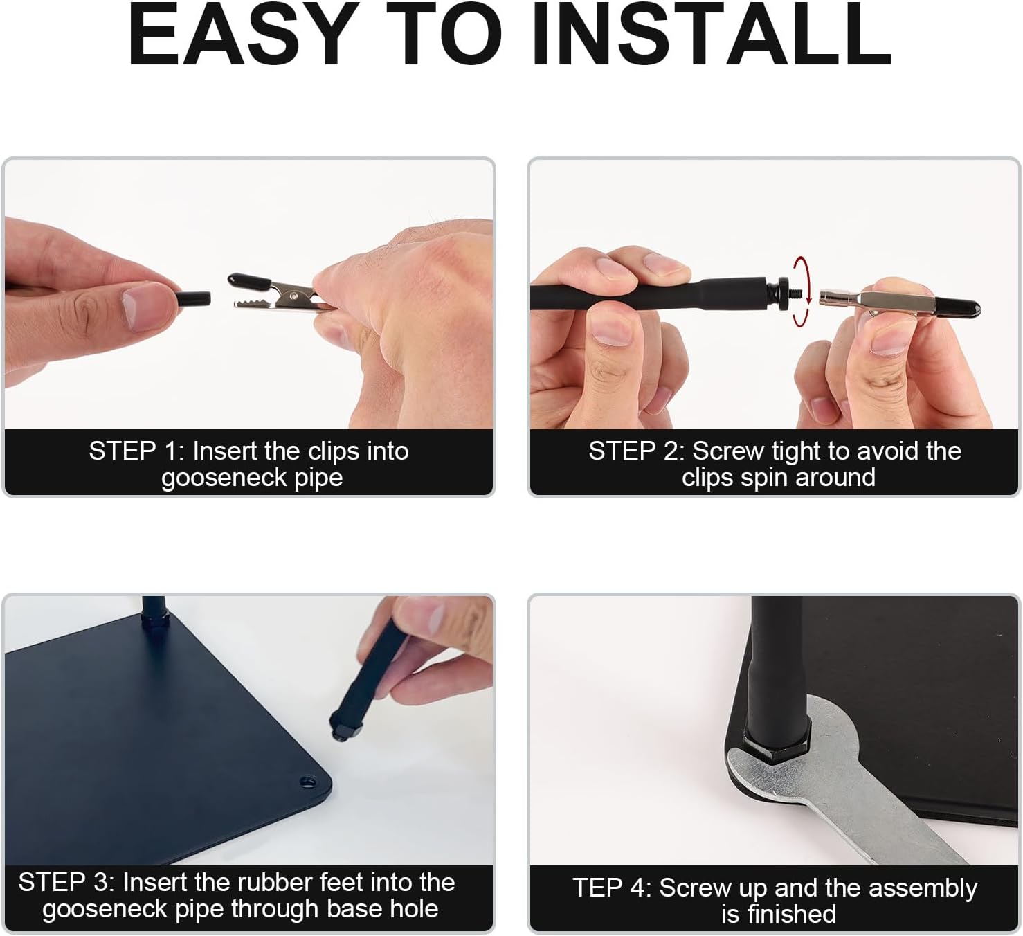 iklestar Helping Hands Soldering, Third Hand Soldering Tool with 3X LED Magnifying Lamp PCB Holder Flexible Metal Arms Adjustable Helping Hand for Electronic Soldering Repair Jewelry Crafts image 5