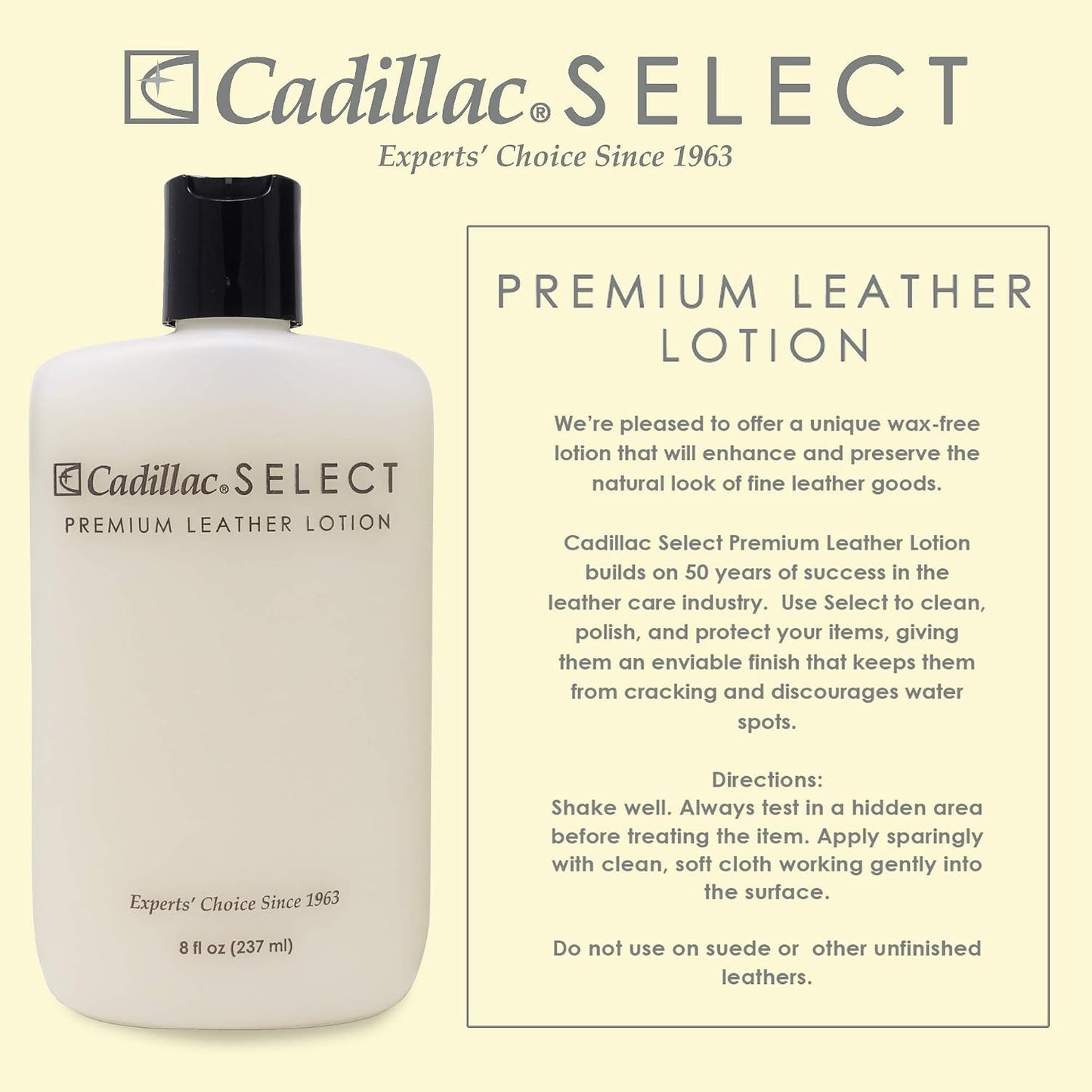 Cadillac Select Premium Leather Care Kit — Cleaner, Lotion & Protector