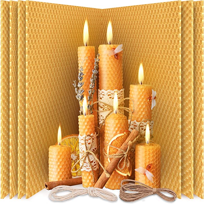 Beeswax Candle Making Kit - All-Inclusive DIY Candle Making Kit for Adults and Kids - Candle Rolling Kit DIY Candle Maker - Beeswax Sheets for Candle Making Kit - Candle Starter Kit Beeswax Candle Kit image 0