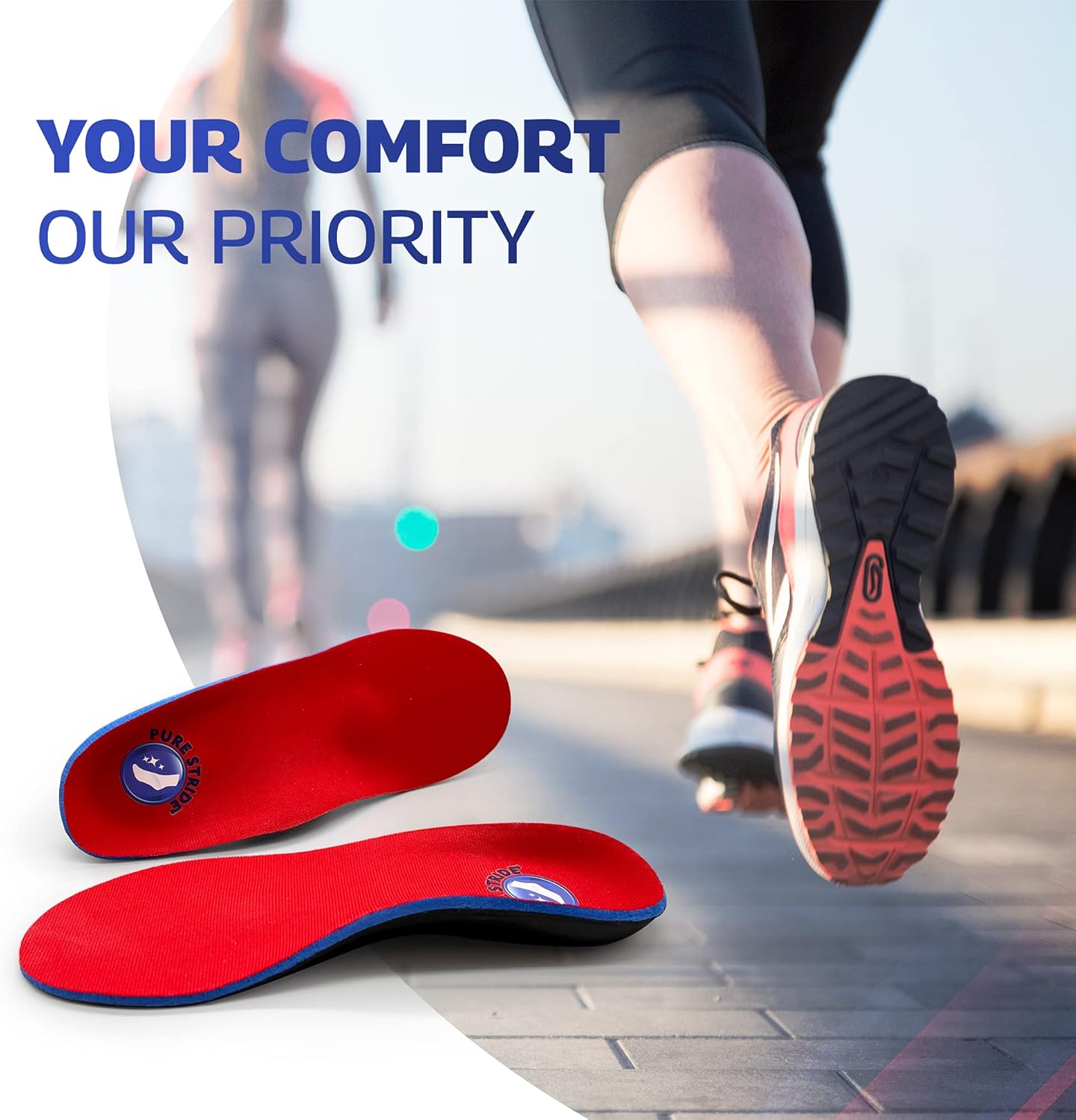 Pure Stride Professional Full Length Orthotics — Men's 8–8.5 / Women's 10–10.5