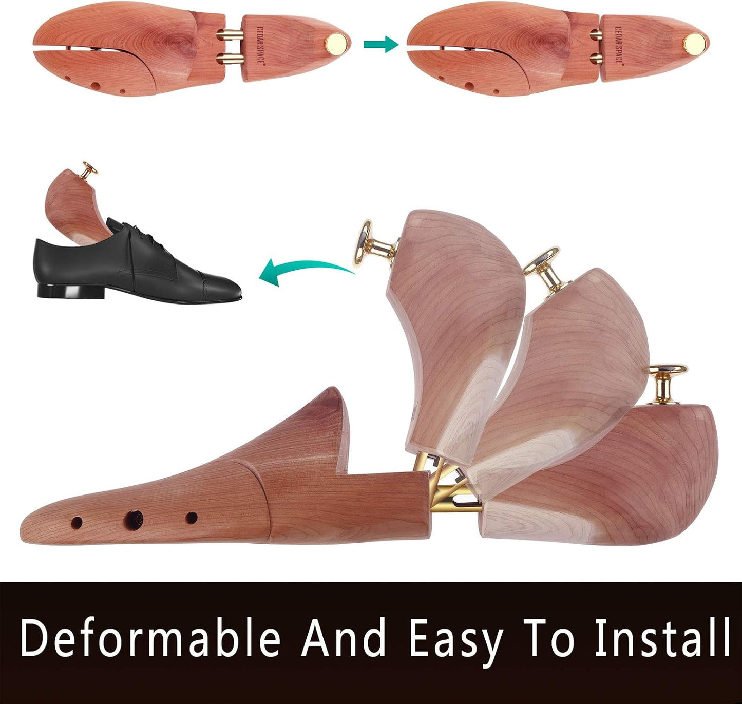 Cedar Space Cedar Shoe Trees for Men — 2-Pack